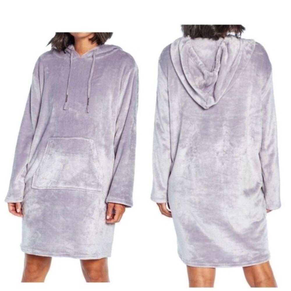 Wildfox Women's Lavenderâ Velour Plush Long Sleeve Lounge Dress S/M
